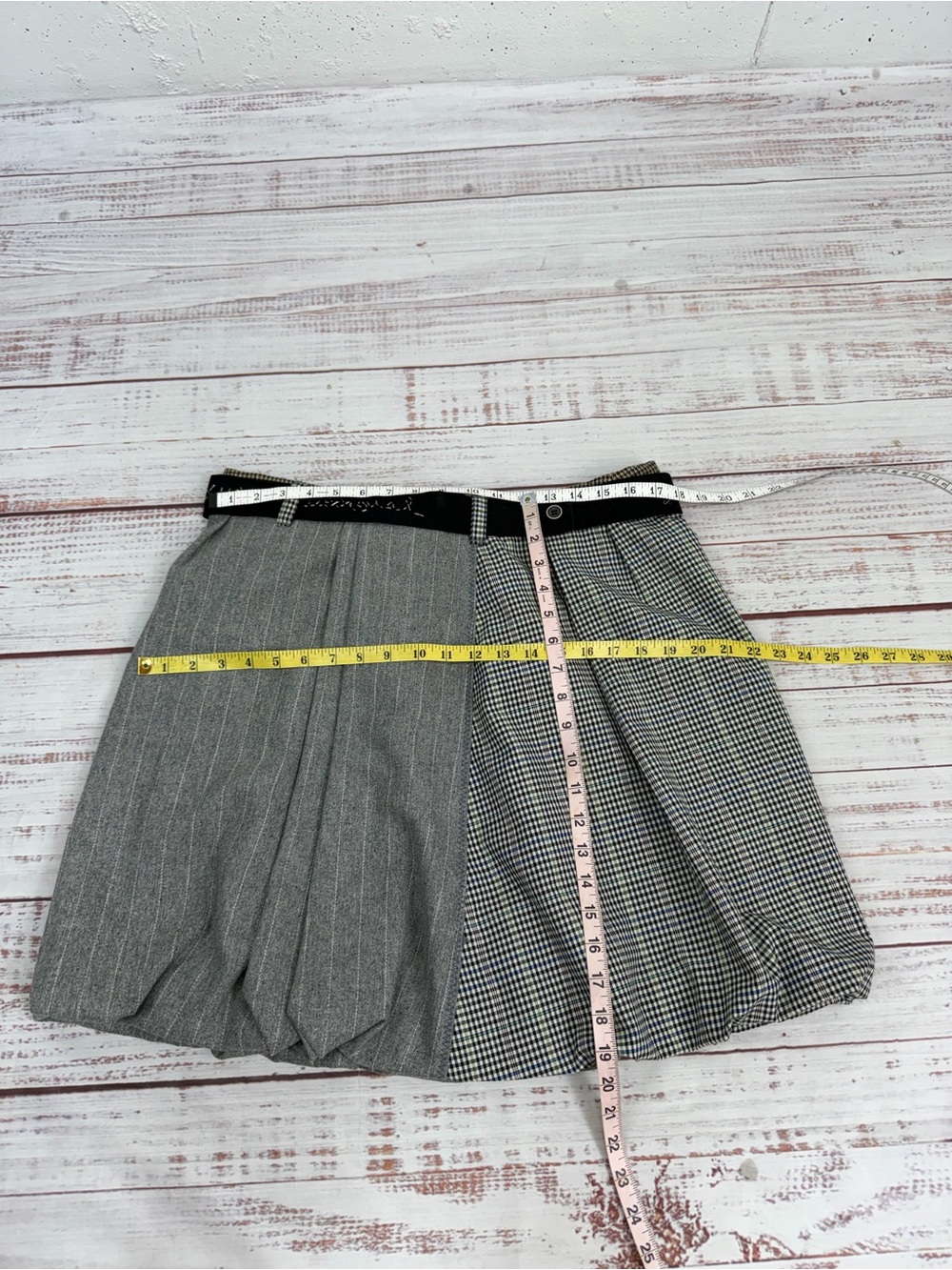 Desigual Size Medium Mixed Material Bubble Button Mini Skirt - Picture 6 of 11